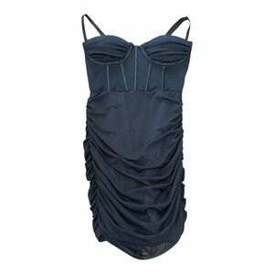 L'VOW Black Ruched Bodycon Dress Women's Size Small